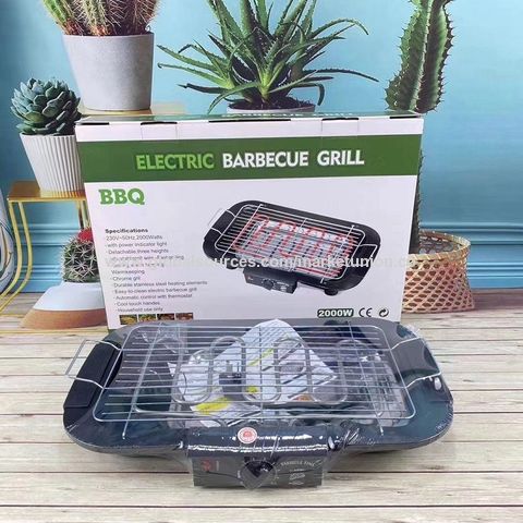 110V Commercial Electric Grill Barbecue Oven In/Outdoor 1800W Smokeless  Grill