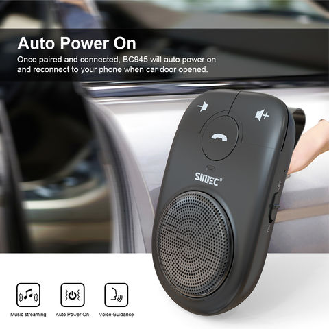 Compre Multipunto Auto On Off Bluetooth Manos Libres Kit De Coche, Bluetooth  5,0 Altavoz Para Teléfono Manos Libres y Altavoz Bluetooth Coche de China  por 9.5 USD