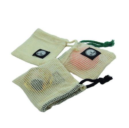 Wholesale produce small mesh organic cotton drawstring bag custom drawstring mesh bag supplier