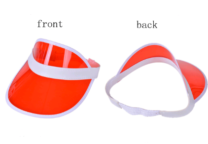 JUIOKK Kids Visor Hats,PVC Clear Outdoor UV Protection Sun Cap-Candy Color