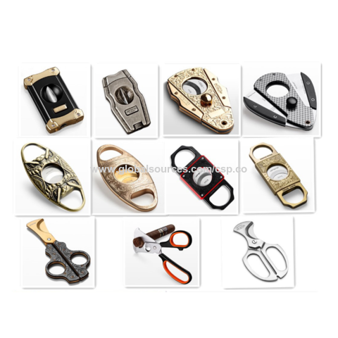 Wholesale Custom Logo Cigar Punch Cigar Cutter Knife Scissors