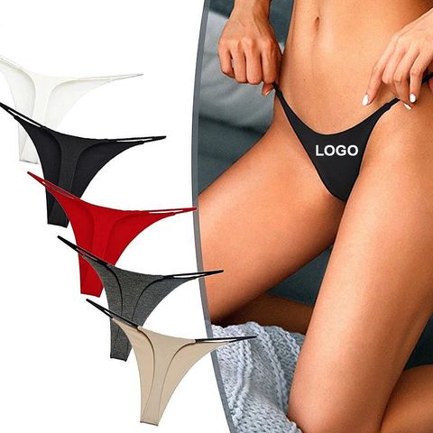 Women Prints Panties Thong Beach Style Lingerie Sexy G String T