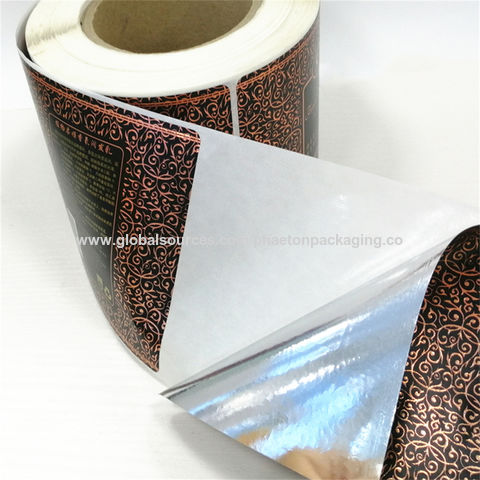 wholesale custom self adhesive glossy silver