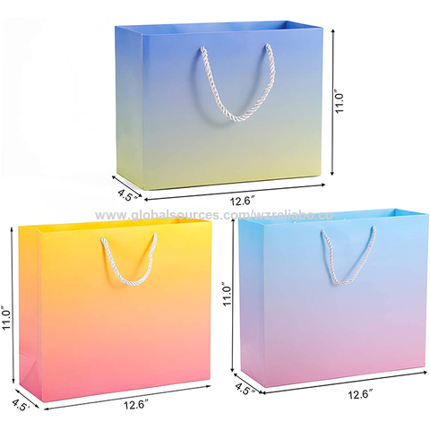 Holographic Paper Bag with Rope Handles
