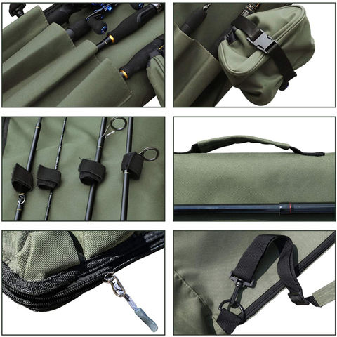 Leo Waterproof Canvas Fishing Rod Bag Portable Rod Reel Storage Tubes Cases  as Picture One Size : : Sports & Outdoors