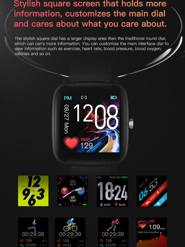 10 Pieces) Wholesale SQR P8 Smart Watch 20mm Bracelets P8 SE P8 PRO  Thermometer V23 T98 R3L | LUCKparts