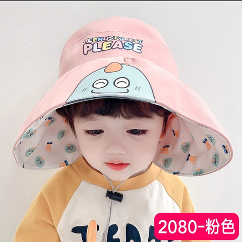 Summer Baby Hat Cartoon Print Kids Bucket Hat Double-sided Wear Fishing  Hats Children Panama Beach Girls Boys Sunshade Sun Cap