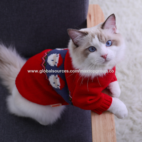 Suéter quente de fibra acrílica para cães pequenos e gatos Teddy para outono e inverno