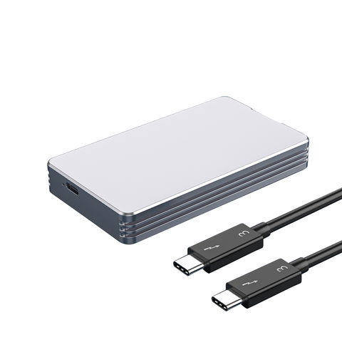 Thunderbolt 3 to PCIE NVMe M.2 Portable External SSD Enclosure for Single  Sided Drives