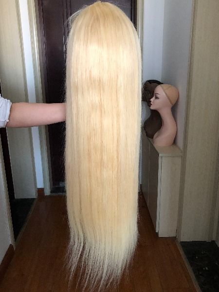 floor length blonde wig