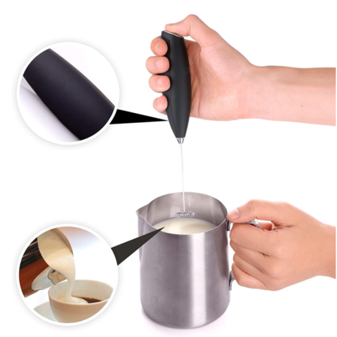 Milk Frother Handheld, Original Foam Maker for Lattes, Automatic Whisk Drink Mixer for Coffee, Mini Electric Foamer Cappuccino, Macchiato, Hot
