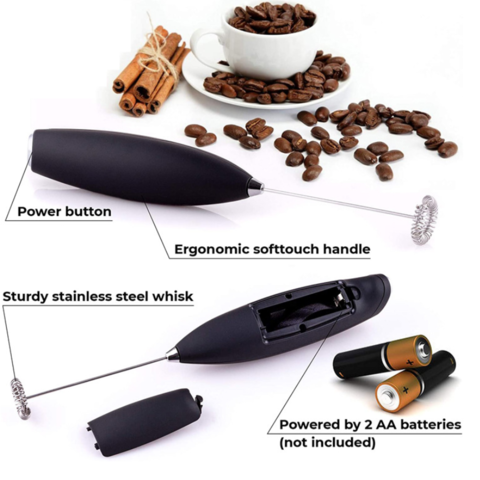 Milk Frother Handheld, Electric Milk Frother, Whisk Handheld, Rechargeable  Milk Frother, Automatic Foam Maker for Coffee, Macchiato, Lattes, Hot  Chocolate, Cappuccino (Including Charging Cable) 