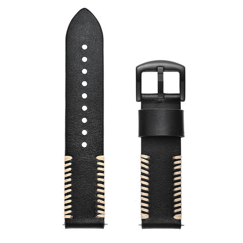 Correa de Reloj de Cuero Genuino con Costuras de 20MM para Huami Amazfit Bip