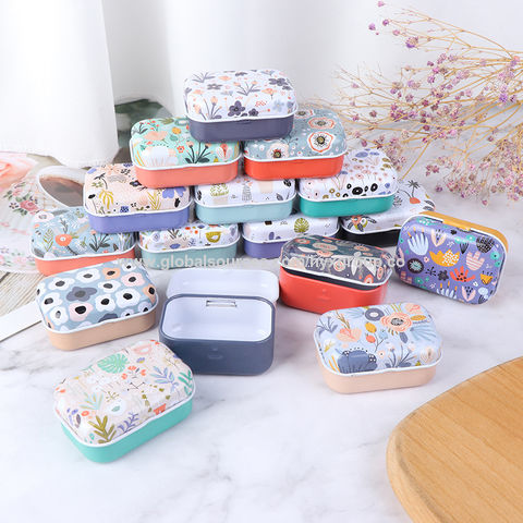 4Pcs Small Gift Tins Candy Storage Container Gift Cases Tin Box With Lid