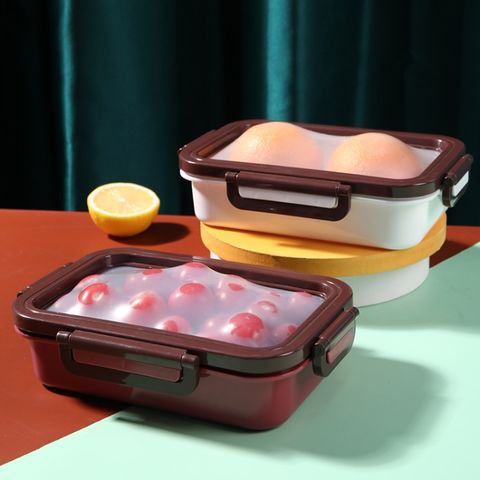 New 3Pcs Food Storage Box Suit Transparent Glass Lunch Box Household  Microwave Oven Refrigerator Crisper Seal Food Salad Storage