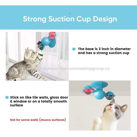 Cat Slow Feeder Ball Cat Tumbler with 2 Retractable Adjustable Cat Puzzle  Feeder