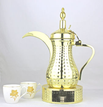Modern Simple Design in Silver Golden Coffee Serving Pot Arabic Dallah  Teapot - China Electric Coffee Maker and Electric Stainless Steel Coffee  Maker price