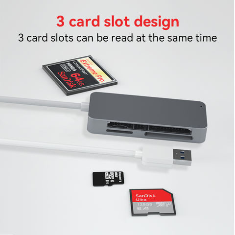Achetez en gros 3 Lecteurs De Cartes à Puce Multi-fonctions Usb 3.0 Sd Tf  Cf Haute Vitesse Pour Téléphone Portable Chine et Lecteurs De Cartes à Puce  à 2.5 USD