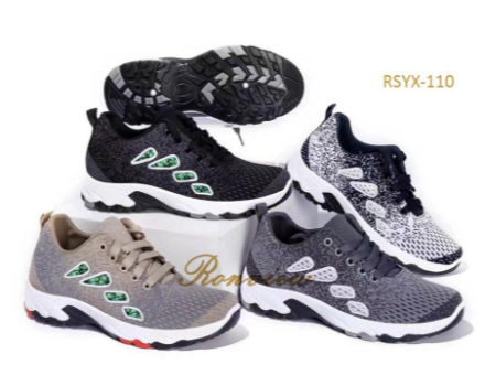 Injection shoes for men fashionable men's casual shoes with flying knit upper supplier