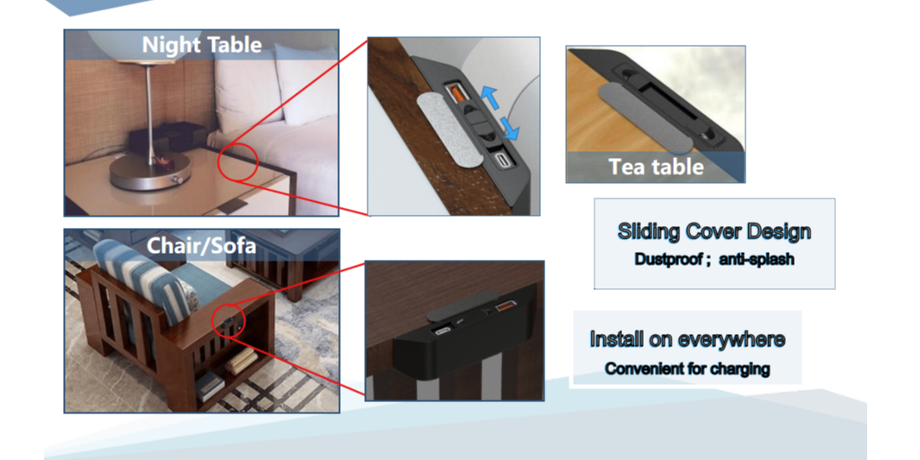 Desktop USB Socket Extension Charging Terminal for mobile phone and laptops supplier