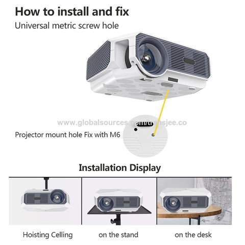 Projecteur , Indigène 1080P wifi Blueto Projecteur , Vidéo