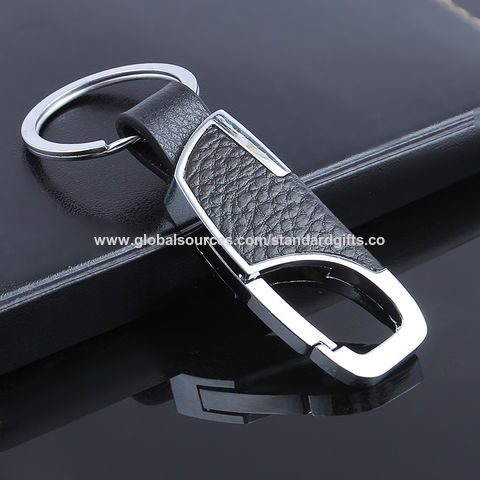 Buy Wholesale China Custom Logo Metal Car Key Tag Leather Chain Round Key  Ring Keyring Pu Leather Keychains & Keychains at USD 0.1