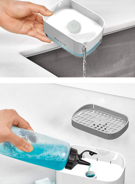 automatic soap dispenser bottle for liquid soap kitchen sponge