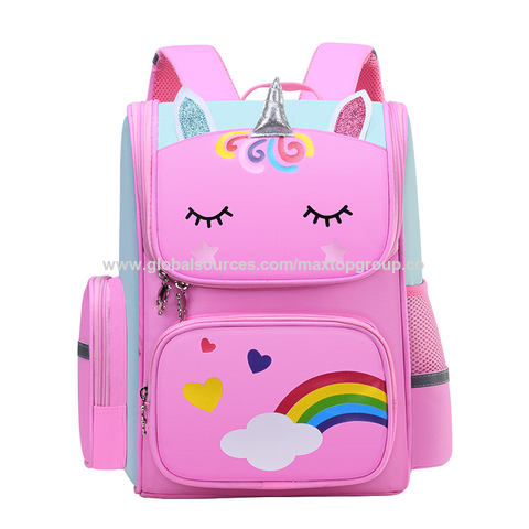 Pink Unicorn Backpack Large Capacity Waterproof Bookbag Multifunction  Casual Day