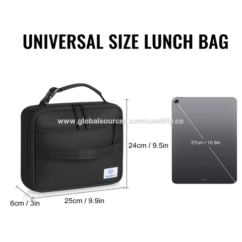 Mazforce Lunch Box Insulated Lunch Bag for Men - Small Reusable Lunchbox  for Adults, Teens, Kids - Lunch Bags for Boys, Girls, Women, School, Work,  Office (Black White) 