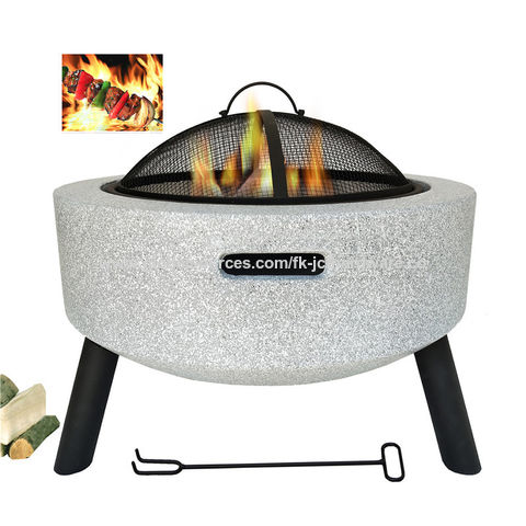 Extérieur Brasero pour Jardin Terrasse, Brasero Barbecue Charbon de Bois  avec Grille Couverture, Fer/acier Inoxydable Brasero et Gril pour BBQ,  Fête