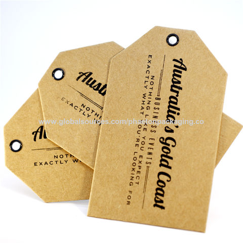 Custom Eco Friendly Recycle Brown Kraft Paper String Hang Tags - China Hang  Tag, Clothes Label