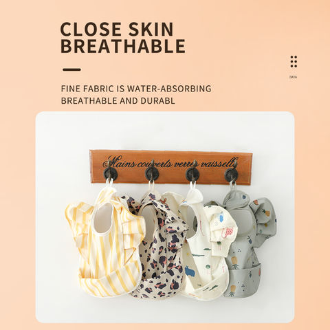 Nouveaux bavoirs lavables pour bébés, bavoirs d'alimentation imperméables pour bébés en gros