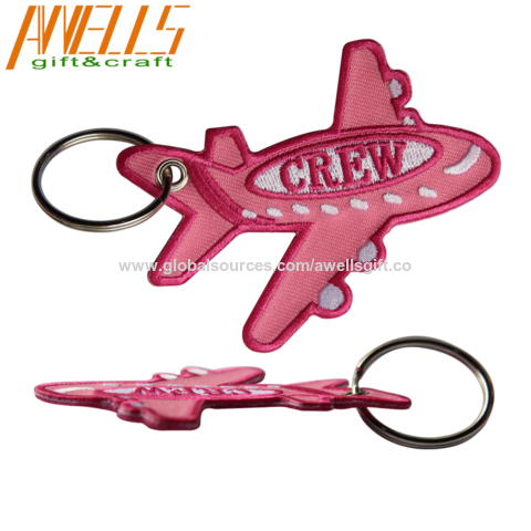 Buy Wholesale China Brand Keychain Embroidery Custom Logo Fabric Car  Aviation Motorcycle Key Ring Keychain Keychains Who & Keychain Embroidery  Custom Logo Fabric at USD 0.58