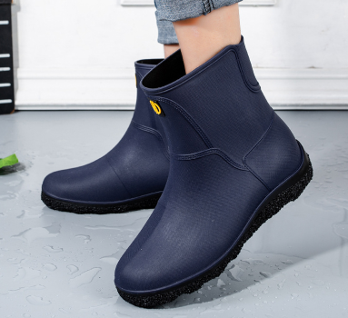 Rain Boots Men Rubber Boots Fashion Ankle Boot Thick-soled Boots