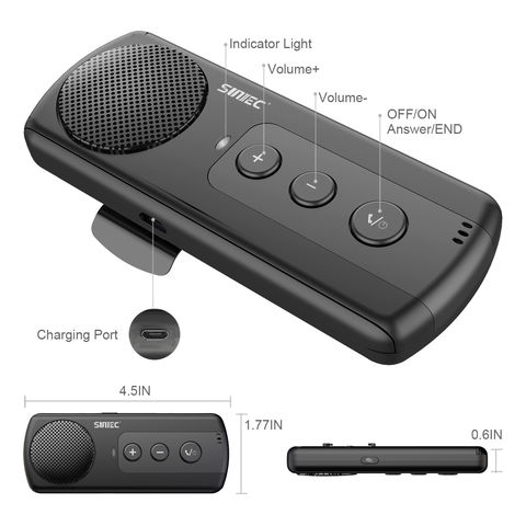 Compre Bluetooth Coche Soporte Altavoz Teléfono Para Coche, Multipunto  Inalámbrico Coche Bluetooth Música Receptor Adaptador y Coche Manos Libres  Siri de China por 7.5 USD