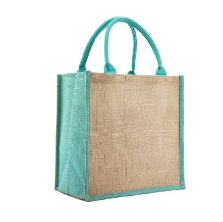 Jute Tote Reusable Grocery Bag for Women Shopping Tote Gift Bags for Wedding jute tote bag supplier