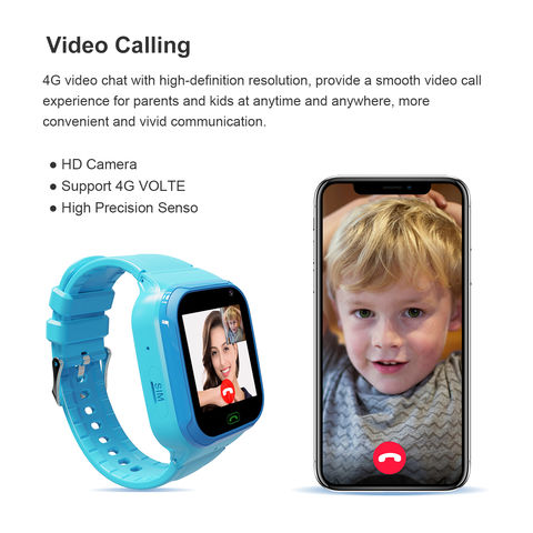 Montre Intelligente 4G Pour Enfants Garçons Filles, Montre Intelligente  Téléphone Position GPS Caméra D'appel Vidéo IP67 étanche Montre  Intelligente Avec écran Tactile 