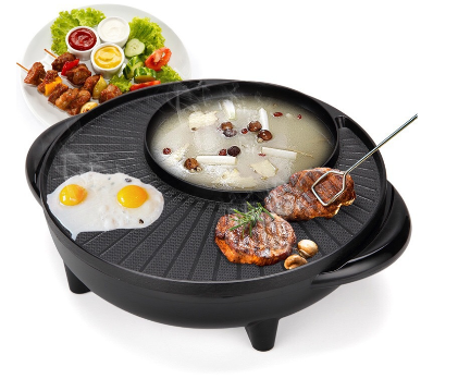 Buy Wholesale China Zhejiang Small Frying Pan Bbq-grills Electric Grill 2  In 1 Hot Pot Grill Pan Hot Pot Cheap & Zhejiang Small Frying Pan Bbq-grills  Electric Gril at USD 10.8