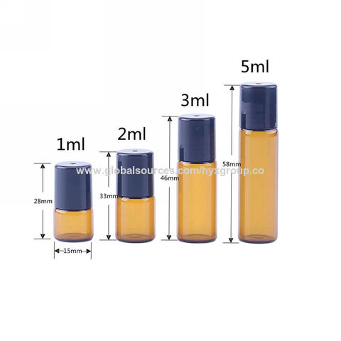 6pcs 3ml rechargeable bouteille d'huile essentielle rouleau balle