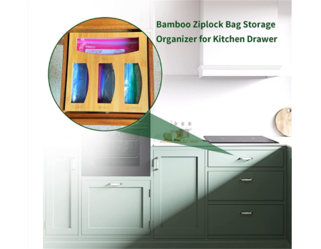 Buy Wholesale China Ziplock Bag Storage Organizer For Kitchen Drawer,  Bamboo Baggie Organizer, Compatible With Lock & Ziplock Bag Storage  Organizer at USD 6.48