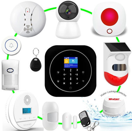 Details about   IOS Android APP Wired Wireless Home Security LCD PSTN WIFI GSM Alarm System 