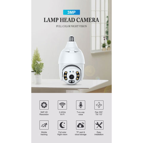 Tuya Panoramic Camera with E27 Wi-Fi 2.0MP Alexa Google Bulb