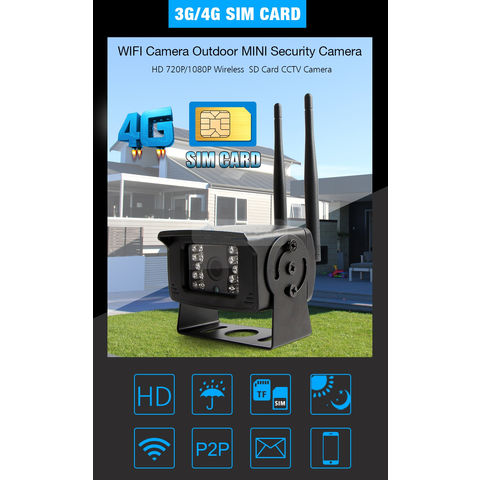 Car Camera 4G Sim Card 5MP Wireless Security CCTV Night Vision Mobile View  Outdoor 1080P Mini WiFi IP Cam for Truck Bus Vehicle