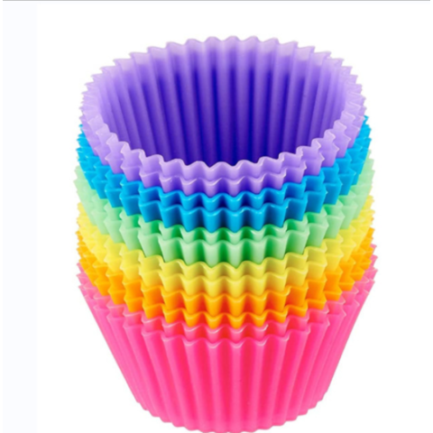 Mini-Muffinblech - Wiederverwendbare Silikon-Cupcake-Förmchen, Kleine Backformen für Trüffelkuchen in 8 Farben