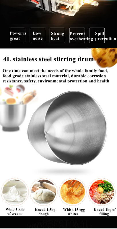 Buy Wholesale China Stand Mixers Household Flour Machine Chef Machine  Desktop Egg Beater Breadmakers & Mixers at USD 48.89