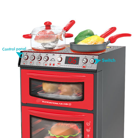 Pretend Play Kitchen Toys for Kids: Toy Oven w/ Light & Sound, Kids  Kitchen Accessories for Toy Kitchen