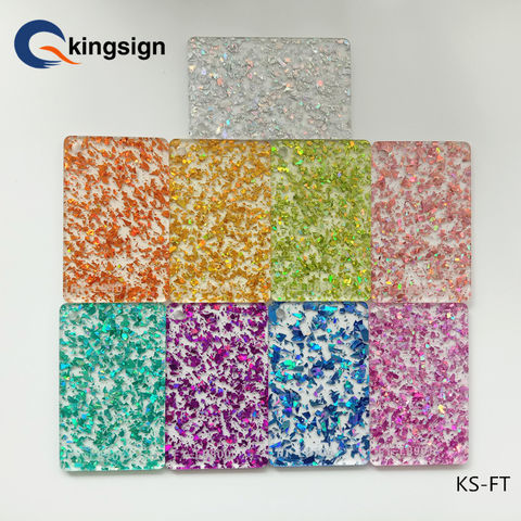 Buy Wholesale China Kingsign® Wholesale Price 3mm Thickness High Glossy  Pink Glitter Plastic Acrylic Sheet & Acrylic Sheet Glitter at USD 12