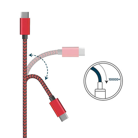 Câble USB C Tressé, Câble Chargeur Android USB 3.0 Mâle vers Type C, 5Gbps Transfert de Données Rapide et Charge