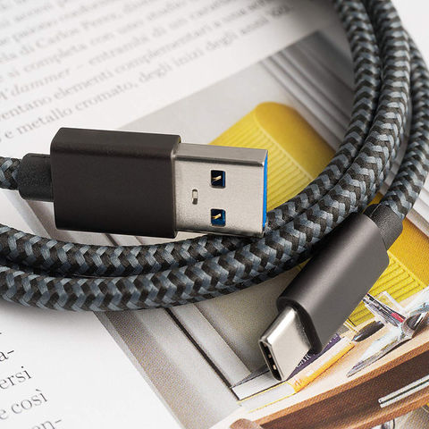 Câble USB C Tressé, Câble Chargeur Android USB 3.0 Mâle vers Type C, 5Gbps Transfert de Données Rapide et Charge