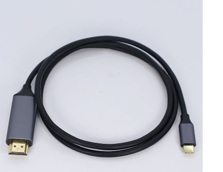 Black ABS Type USB C to HDMI Adapter Cable 6.6ft 4K Compatible With Monitor  MAC iPad pro MacBook air Chromebook TV